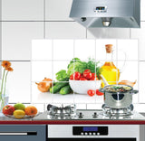 Kitchen Oil Proof Wall Sticker Heat Resistant Waterproof Self Adhesive Backsplash Cover for Kitchen Wall Protection