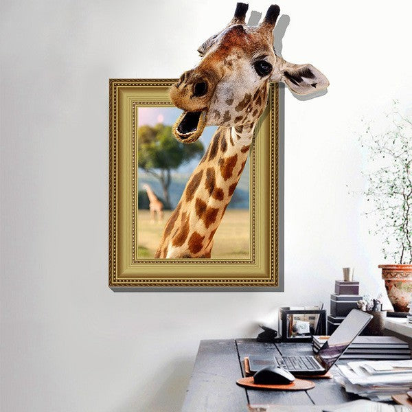 3D GIRAFFE   WALL STICKER