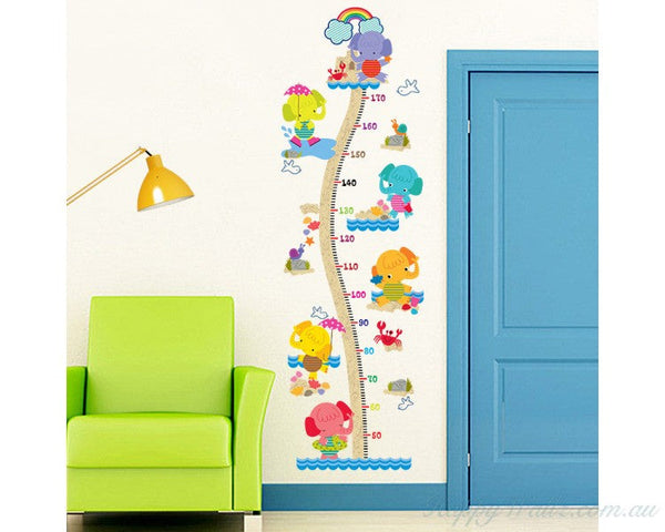 Wall Sticker, height measurement wall sticker, Elephant XH9267