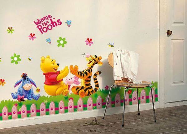 Custom Hundred Acre Wood Cartoon Characters Peel-and-Stick Wall Border size 50x70 AR57-0001