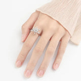 Women Ring Opening Rotatable Shiny Rhinestone