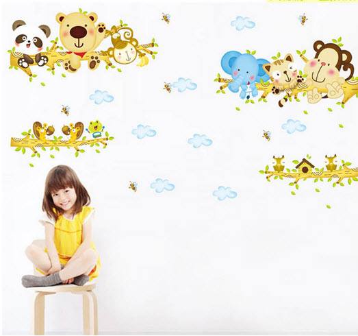 Tree swinging fun wall decal abc1009