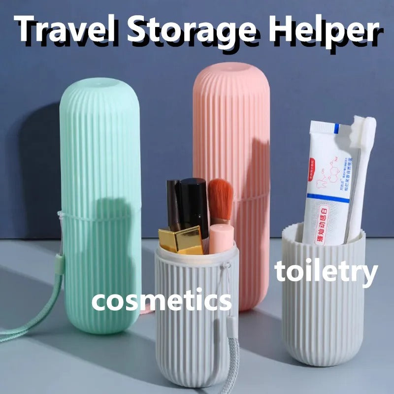 Portable Toothbrush Holder Toothpaste Storage Cup Household Travel Nordic Simple Bathroom Toothbrush Protect Wash Tooth Set Box (random color)