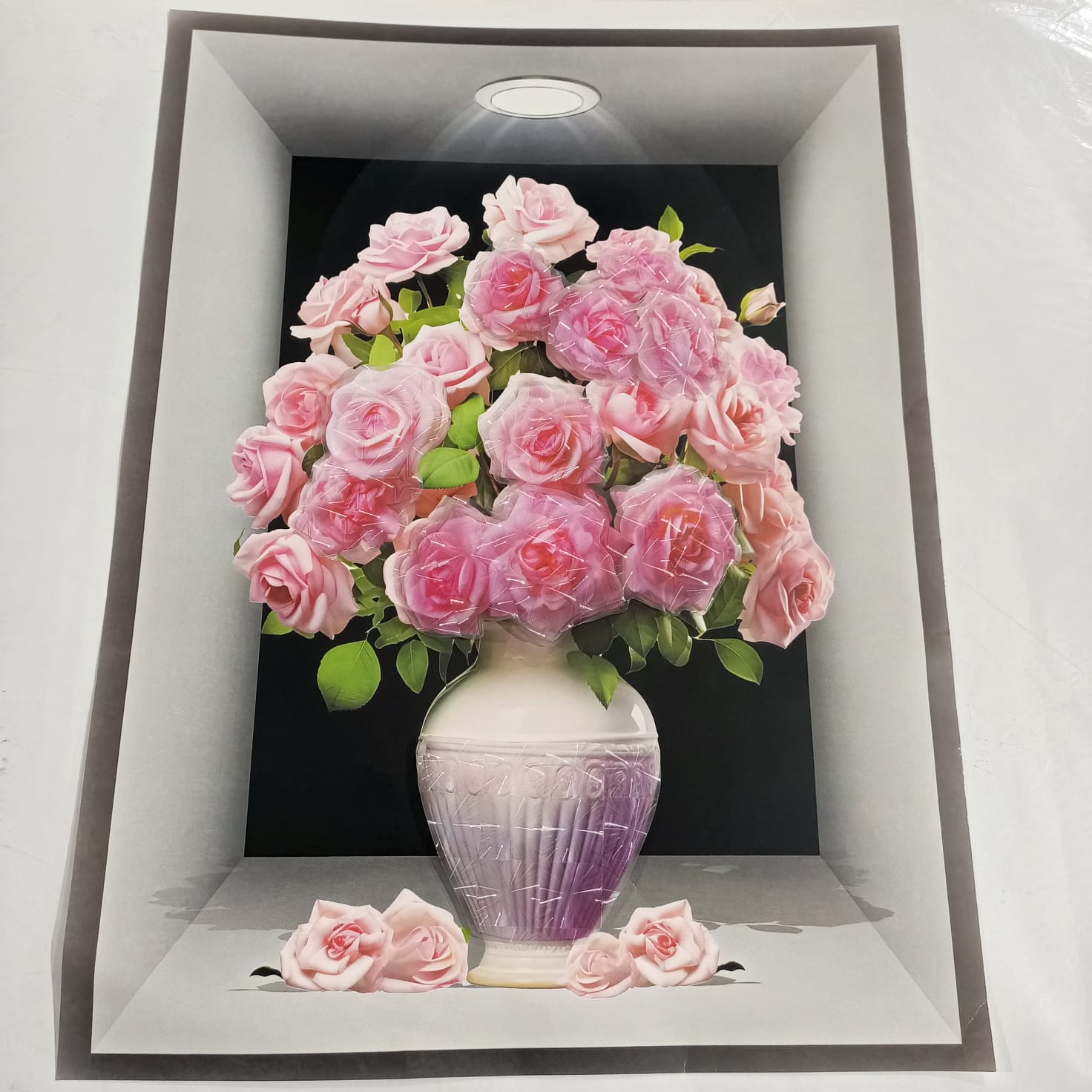 3D Aweosome flower Chinese Style Flower Classical Vase Wall Sticker