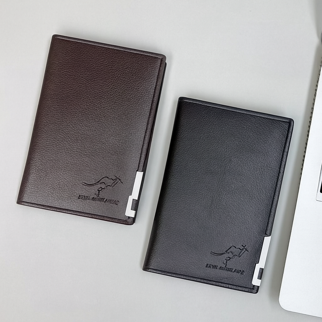 Mini Long Leather Kangroo Wallet Stylish Design Durable Material Multiple Compartments Secure Closure Convenient Daily Use - Black