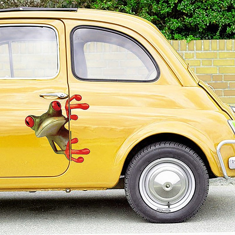 3D Car Stickers Funny Frog Truck Window Decal Vivid Car Decor Sticker size 15x15cm Nc1064