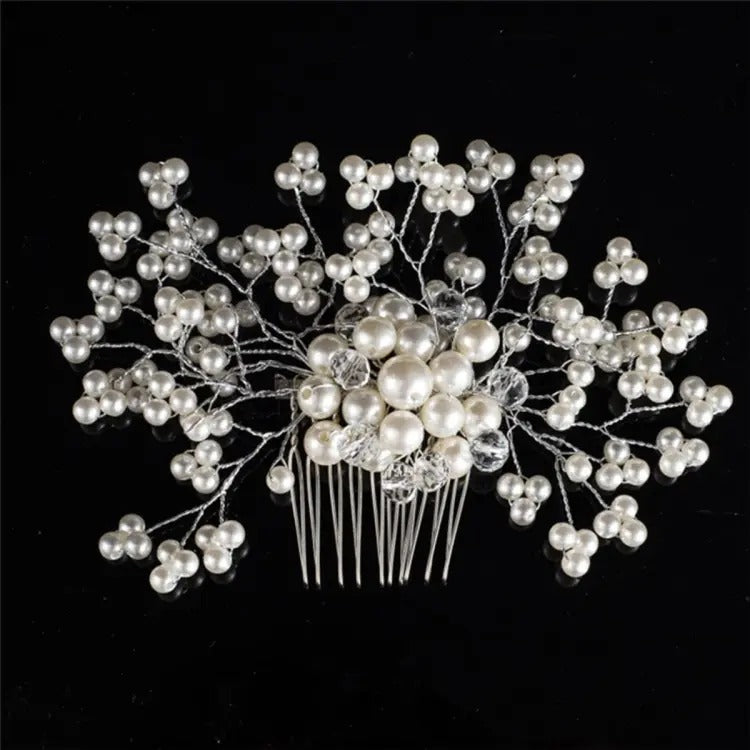 Crystal Hair Combs Tiaras Rhinestone Pearl Bridal Hair Comb Headpiece Women Hair Jewelry Wedding Hair Accessories for Bride cpfrpdc5k-1