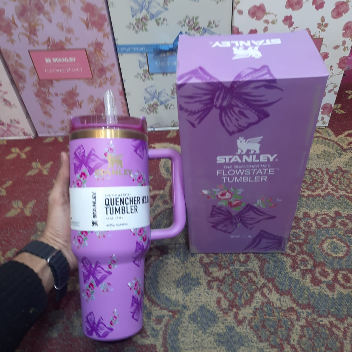 40 Oz Stanley X Coquette Tumbler Providing Durable Quality Comfortable Use Everyday Hydration Support - 1.18 Liter