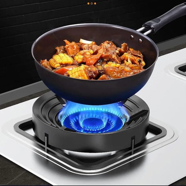 Gas Stove Burner Stand | Non?Slip Bracket | 3D Windproof Hood | Universal Cast Iron Cook Top Parts