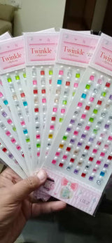 3D Face Pearl Jewels Eyeshadow Stickers  Face Body Eyebrow Diamond Nail Sticker Diamond Decoration And Hair Beats Multi Colour