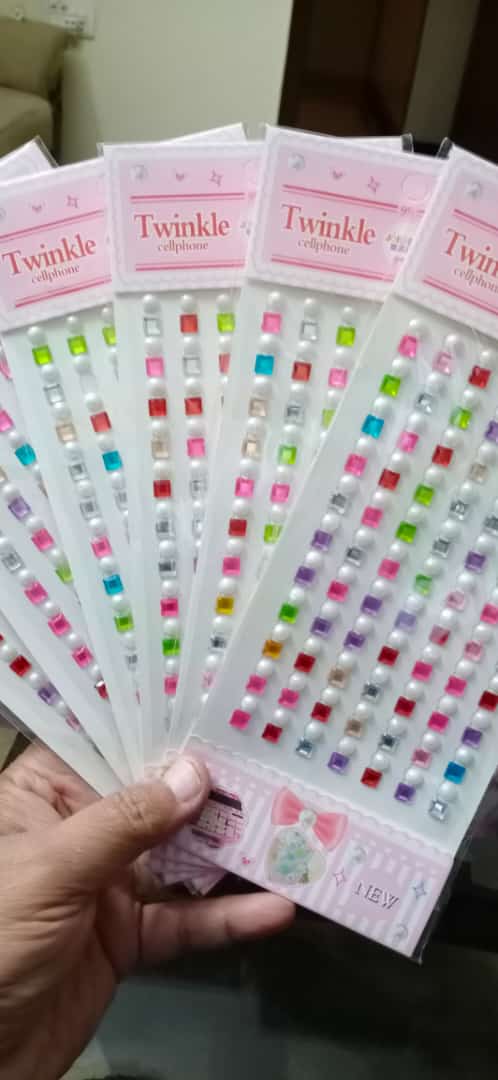 3D Face Pearl Jewels Eyeshadow Stickers  Face Body Eyebrow Diamond Nail Sticker Diamond Decoration And Hair Beats Multi Colour