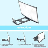 12 Inches 3D Hd Mobile Phone Screen Magnifier Movie Video Amplifier Holder Enlarger Screen Smart Phones Magnifying Bracket