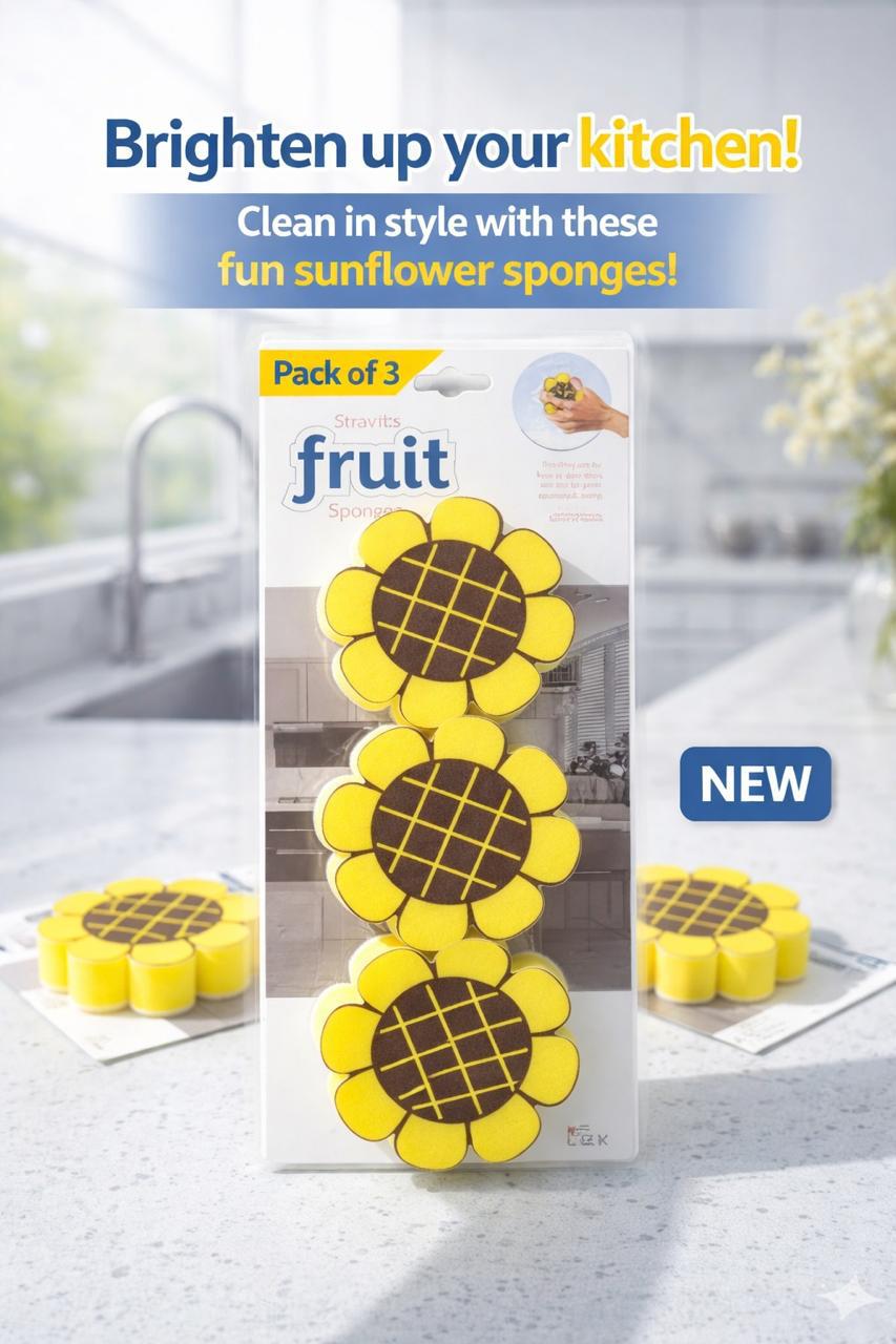 WUWA Stravits Fruit Sponges Providing Creative Design Attractive Look Durable Quality Comfortable Use (Random Design)