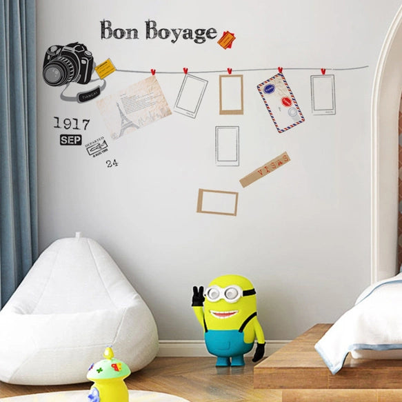 Wall Sticker SX16 Photo Camera Relaxing DIY Wallpaper Interior Sheet Removable Sticker Free Shipping size 50x70 dm570137