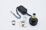 M6 LED Universal Headlight with Fan for All Bikes | universal fitting 3 function High/Low and flasher light