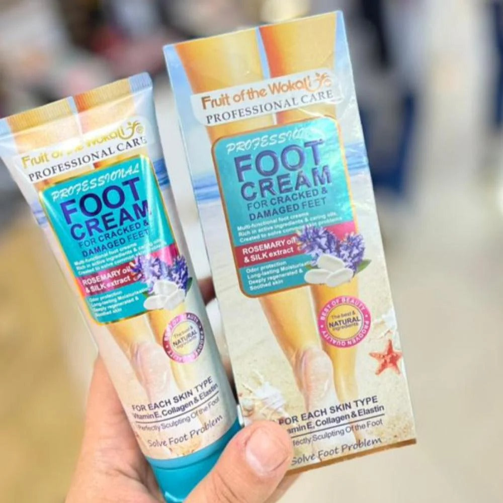 Fruit of Wokali Foot Cream – 130ml with Rosemary Oil for Cracked & Damaged Feet, Smooth & Nourished Skin