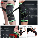 Knee Support Band For Pressure Weaving With 3D Weave Protection Against Injury Pressure Adjustable Knee Support For Men And Women (1 Piece With Box)