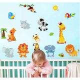 SAMHEZ SK9267 CUTE ANIMAL WITH NAME 60X90 WALLSTICKER STIKER DINDING WALLPAPER WALSTICKER