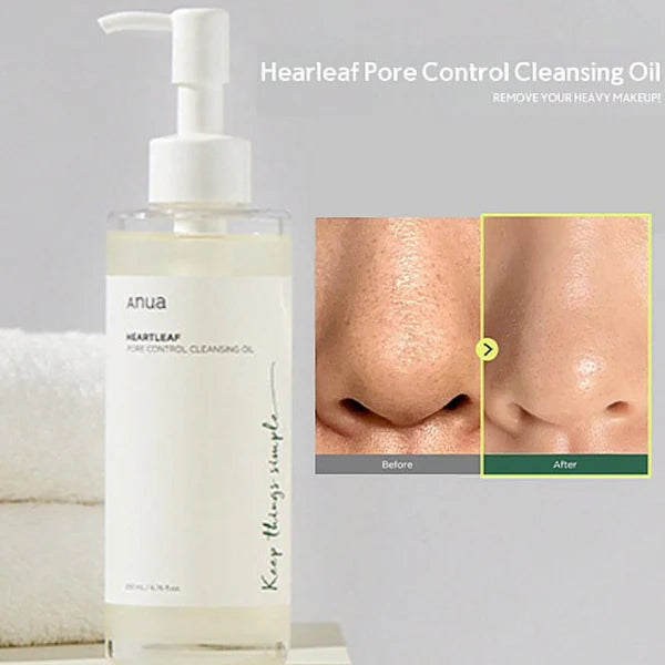 Anua Heartleaf Pore Control Cleansing Oil | Gentle Deep-Cleansing Korean Skincare – Imported