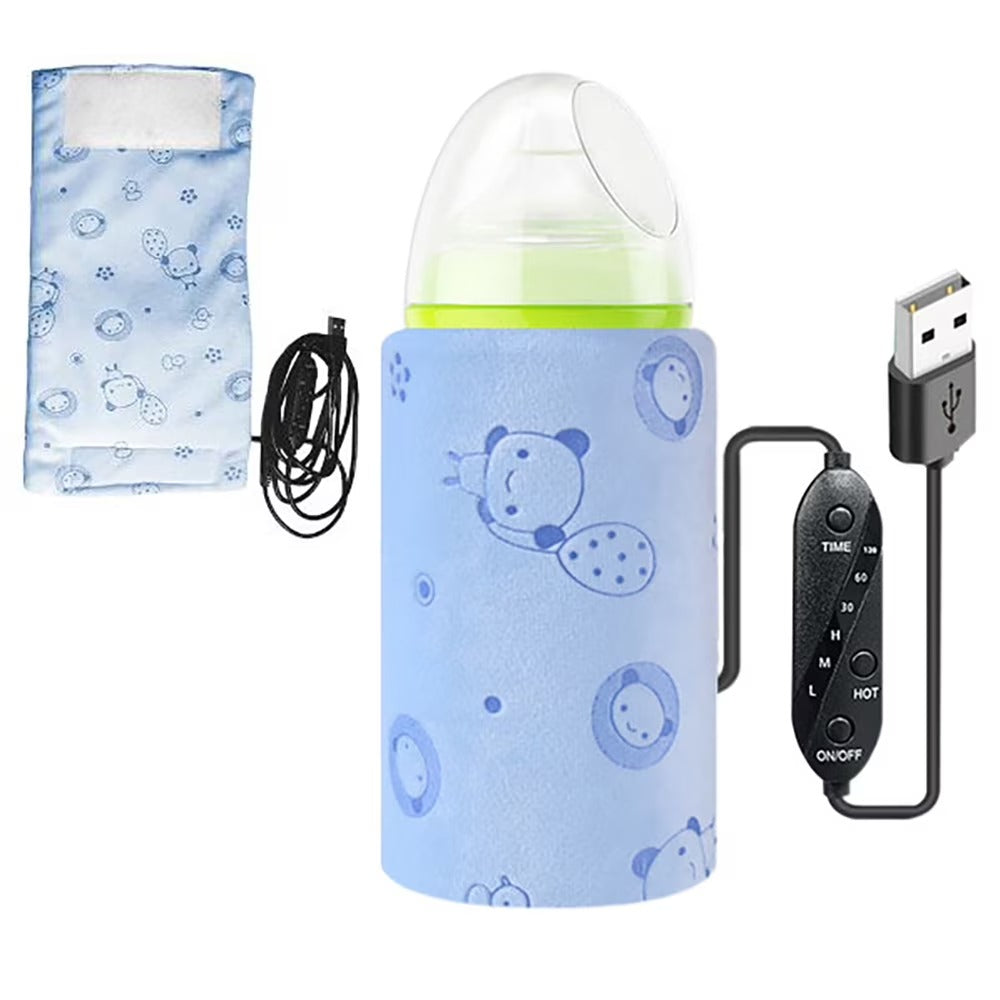 Portable USB Feeder Warmer Pouch | 42°C Constant Heating | Easy?to?Carry | Random Design