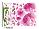 Sk9117 Pink Flower 3D Wall Sticker