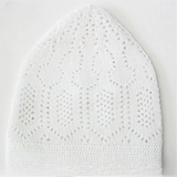 Men's Cotton Knitted Namaz Cap Pack Of 3 Comfortable And Breathable White Prayer Caps For Daily Use