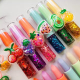2 In 1 Flavored Fruit Lip Balm Plus Lip Oil Providing Nourishing Care Smooth Application Everyday Lip Care Support - Multicolor