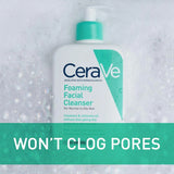 CeraVe Foaming Facial Cleanser for Normal to Oily Skin – Oil Control with Ceramides, Niacinamide & Hyaluronic Acid, 237ml