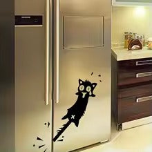 Cartoon Cat Tail Caught Wall Sticker Carved For Home Decor Mural Door Bathroom Glass Windows Decoration Funny Car Decals size 25x50cm Nc1040