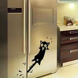 Cartoon Cat Tail Caught Wall Sticker Carved For Home Decor Mural Door Bathroom Glass Windows Decoration Funny Car Decals size 25x50cm Nc1040