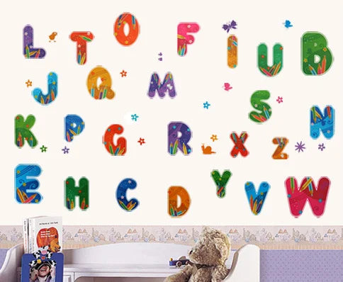 Colorful Alphabet Wall Sticker [50 x 70cm] xy8073