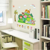 JAAMSO Royals Combo Pack of 2 Style Wall Sticker | Tiger Bear Cat Cartoon Design (60 CM X 45 CM) | Winnie The Pooh Design (70 CM X 50 CM) | Vinyl Home Décor Wall Sticker