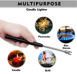 Arc Lighter With Usb Charging,flameless Windproof,led Battery Display,safety Switch | rotate 360 Degrees, for Aromatherapy (random Colors)