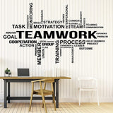 Wall Sticker Decal - Office Wall Vinyl Art Decor - Teamwork Decals Motivational Inspirational Quotes Sayings - Team Work