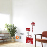 Wall stickers featuring a Mini Cooper car and balloons, perfect for weddings, cafes, and living rooms. size 45x60 ay6010