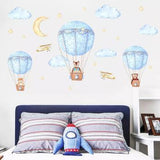 JM7343 Cute Hot-air Balloon Design Wall Sticker