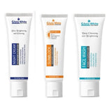 Gluta White Complete 3-in-1 Skin Brightening System – Includes Vitamin C & Glycolic Acid Face Wash, SPF 60++ Sunblock, and Advanced Night Cream for Radiance & Anti-Aging