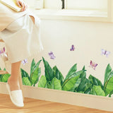 SECU-STAR Green Plant Wall Paper Bedroom Living Room Cabinet Wallpaper Aisle Shop Glass Window Door Cabinet Decoration Wall Sticker