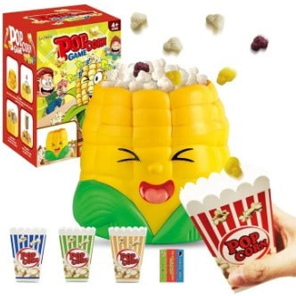 Fun Popcorn Game Toy for Kids – Interactive Jumping Popcorn Corn Game with Buckets & Tokens | Family Party Game
