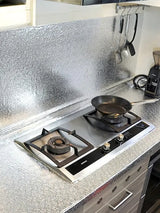 60×200cm (2meter) - Silver Foil Kitchen Oil Proof Waterproof Sticker Aluminum Foil Sheet Kitchen Stove Cabinet Stickers Self Adhesive Wallpapers