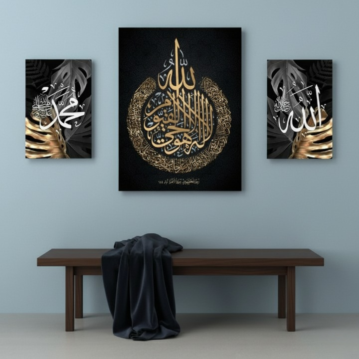 3-Piece Wall Art Frame Set – 2 Small (8x11) & 1 Large (12x16) Decorative Frames with Double Tape for Easy Wall Mounting – Modern Home Decor