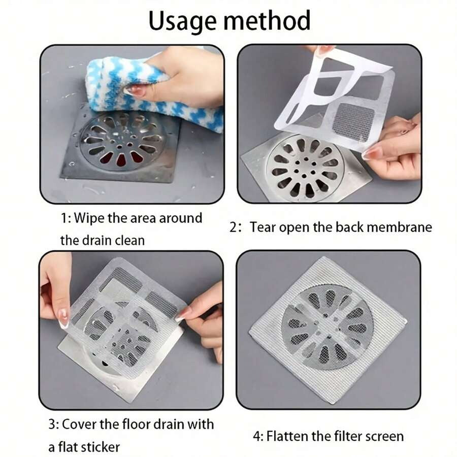 10 Pcs Multifunctional Net Sticker Drainer Net For Bathroom - Kitchen Etc