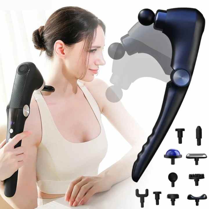 Blueidea USB Rechargeable Folding Fascia Gun – 10-in-1 Massager with Heat & Cold Therapy
