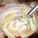 Manual Non Stick Steel Flour Cream Mixer Beater | Dough Whisk Mixer, Kitchen Baking Blender Tool 