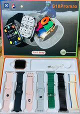 S10 ProMax Smart Watch Series 9 | 7?in?1 Straps Set | Bluetooth Calling, Music, Fitness & Wireless Charging