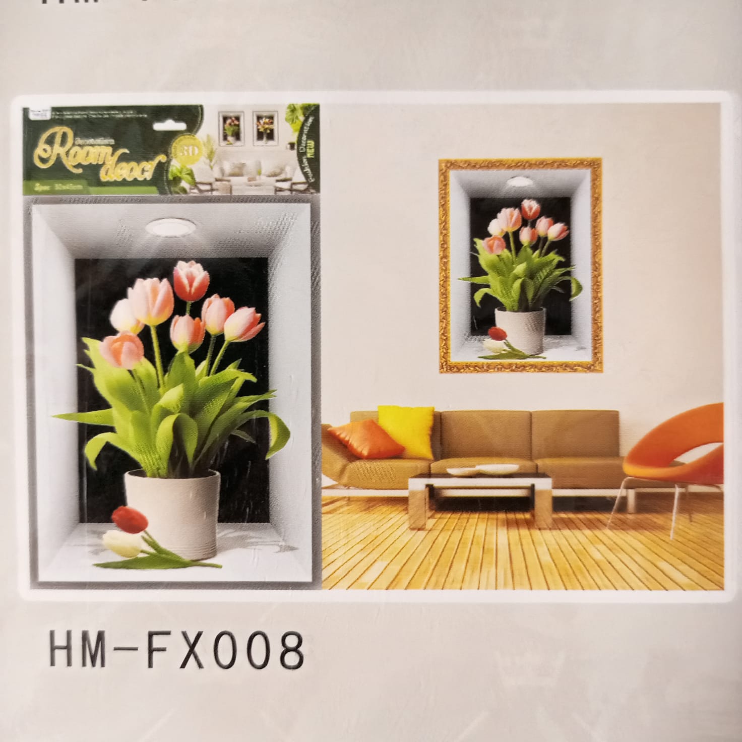 3D Aweosome flower Chinese Style Flower Classical Vase Wall Sticker