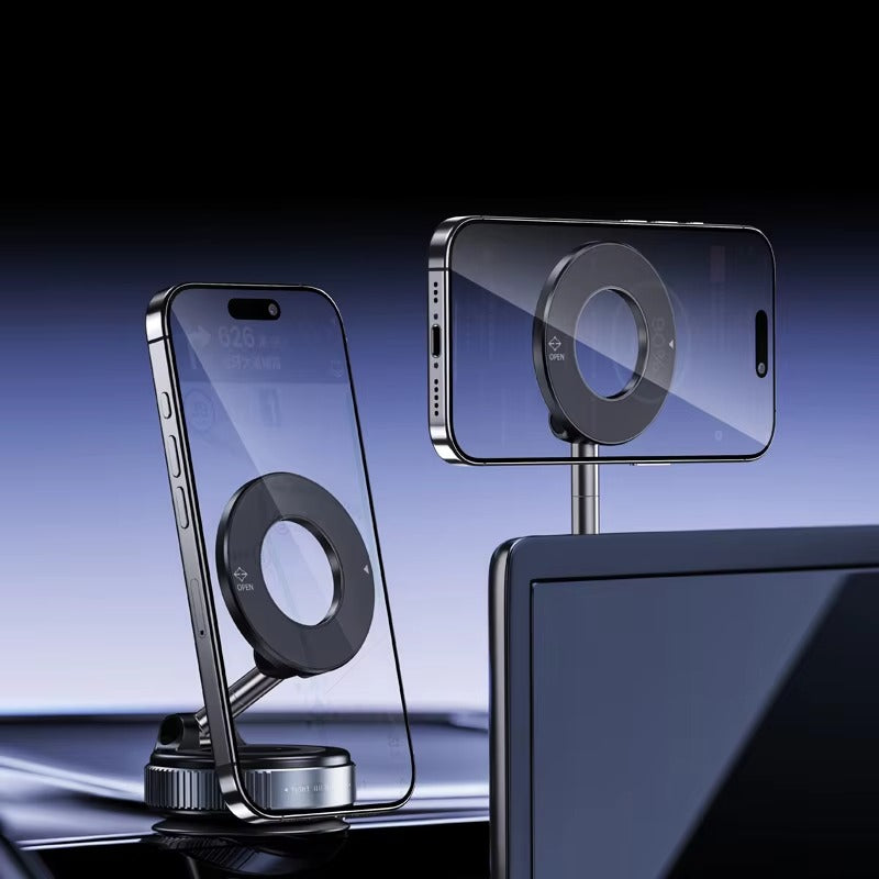 Magnetic 360° Magnetic Car Phone Holder With Strong Suction Base