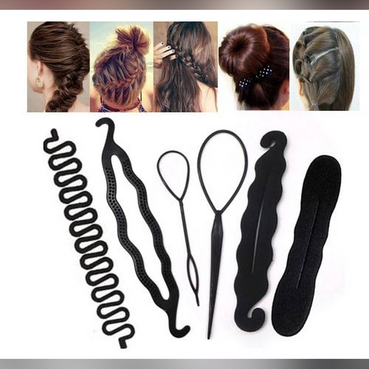 Hair Styling Set, Fashion Hair Design Styling Tool Accessories DIY Hair Accessories Tool Kit Hair Sculpting Tool Kit, Magic ple Quick Spiral Braide  htfrbks6j-1