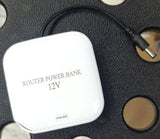 9V Router Power Bank - Portable Mini UPS for WiFi Routers, Modems & CCTV | Uninterrupted Backup Power Supply with DC Connector - White
