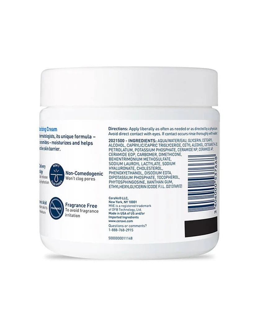 CeraVe Moisturizing Cream | Deep Hydration for Dry to Very Dry Skin | With Ceramides & Hyaluronic Acid | 48-Hour Moisture Care